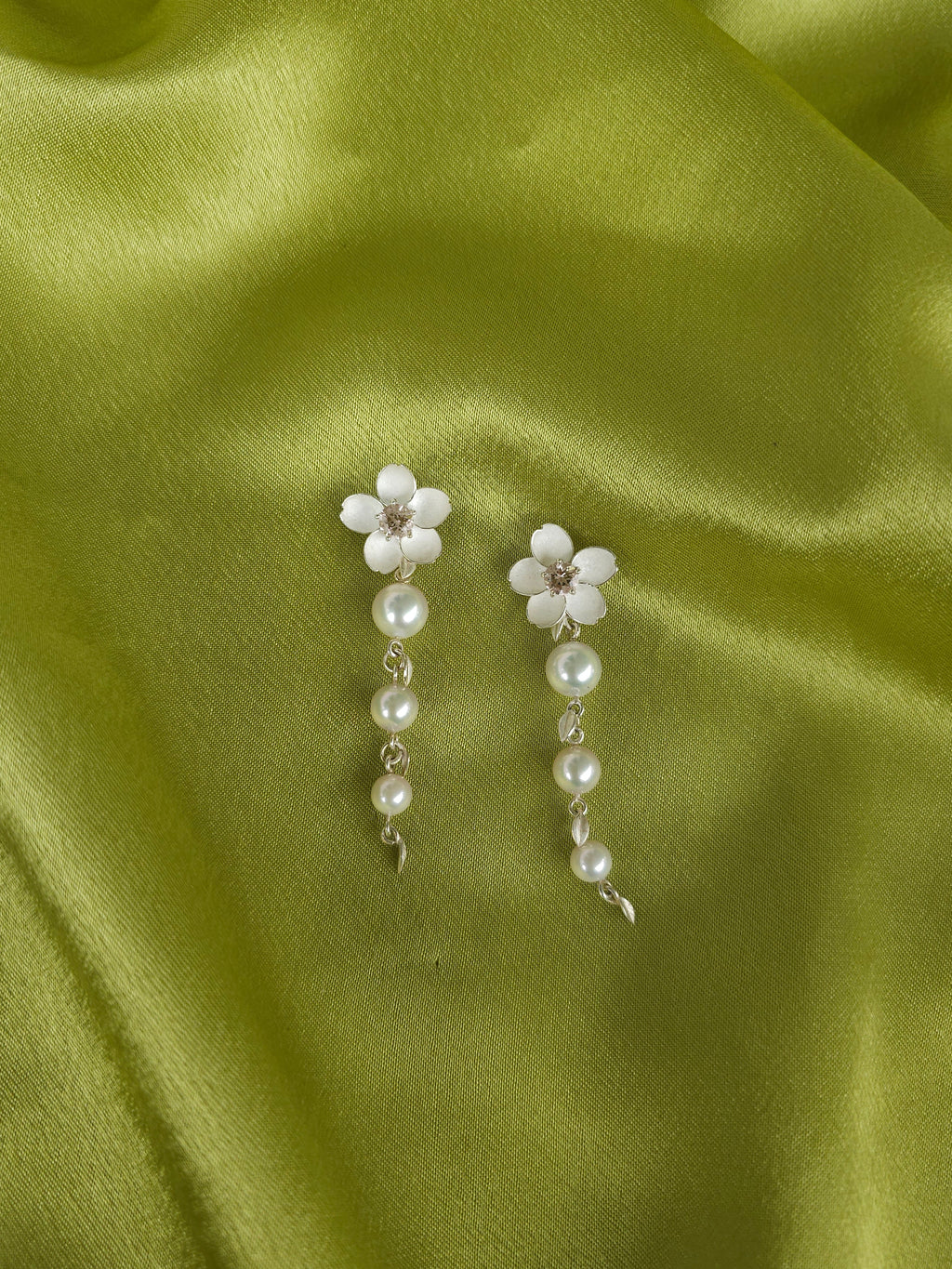 Cherry Blossom Pearl Trio Earring