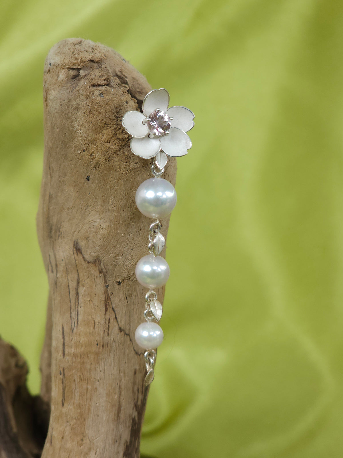 Cherry Blossom Pearl Trio Earring